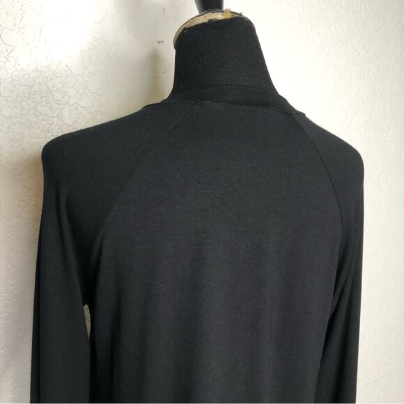 Eileen Fisher black long sleeve side slit hem tunic dress size Extra Small XS - Picture 6 of 11